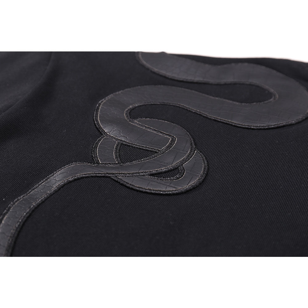 Nostalgia T Shirts Year of the Snake Limited Embroidery Short Sleeve T-Shirt