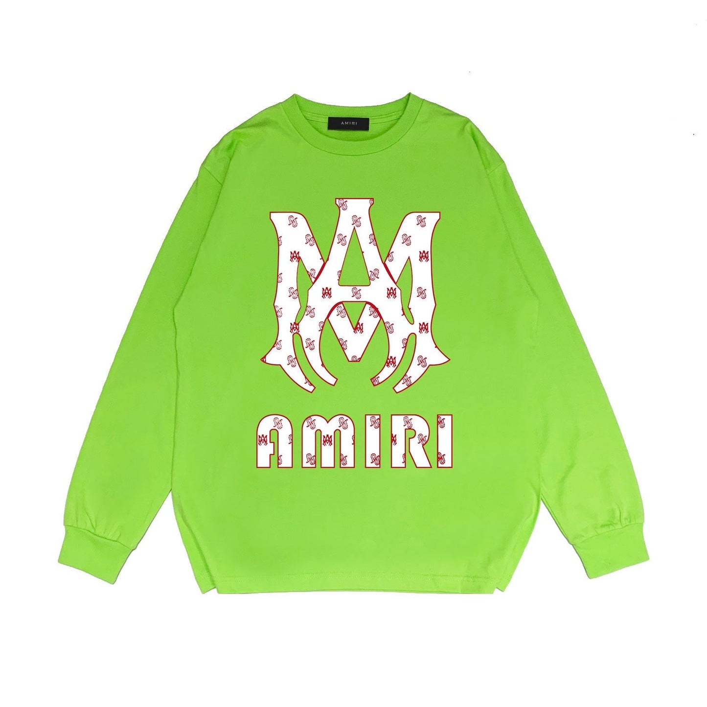 Amiri Long Sleeved Shirt Printed Trendy Pure Cotton