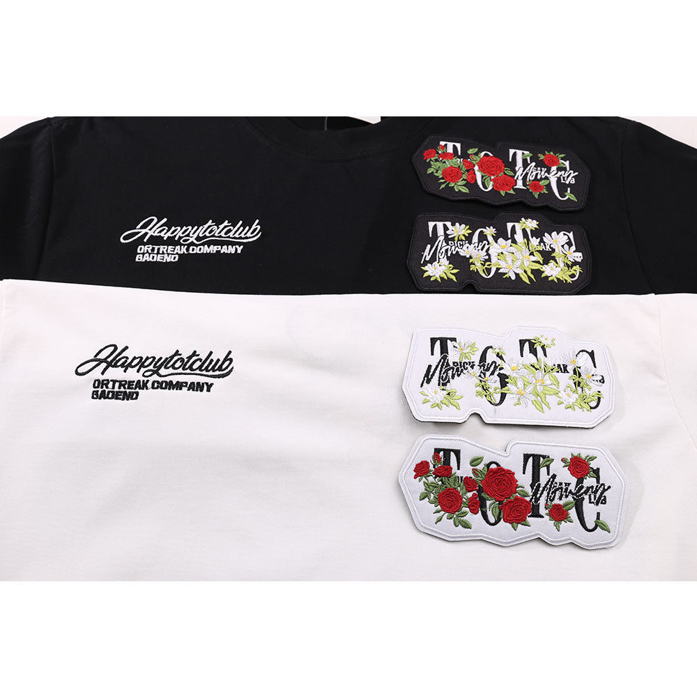 Nostalgia T Shirts Letter Embroidered T-Shirt Summer Short Sleeve Loose Top