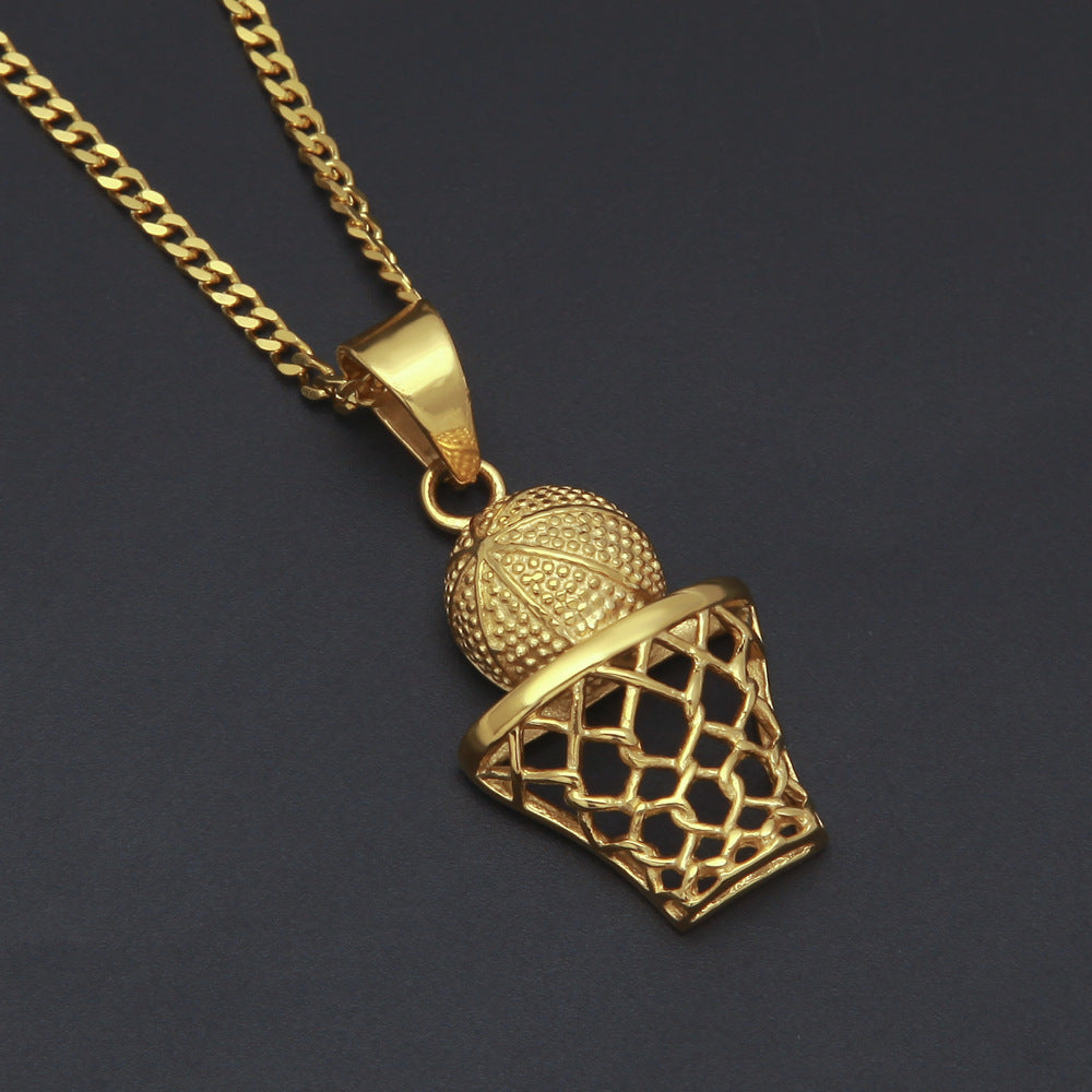 Jewelry HipHop Basketball Shooting Pendant