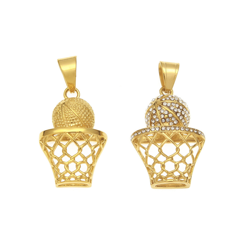Jewelry HipHop Basketball Shooting Pendant