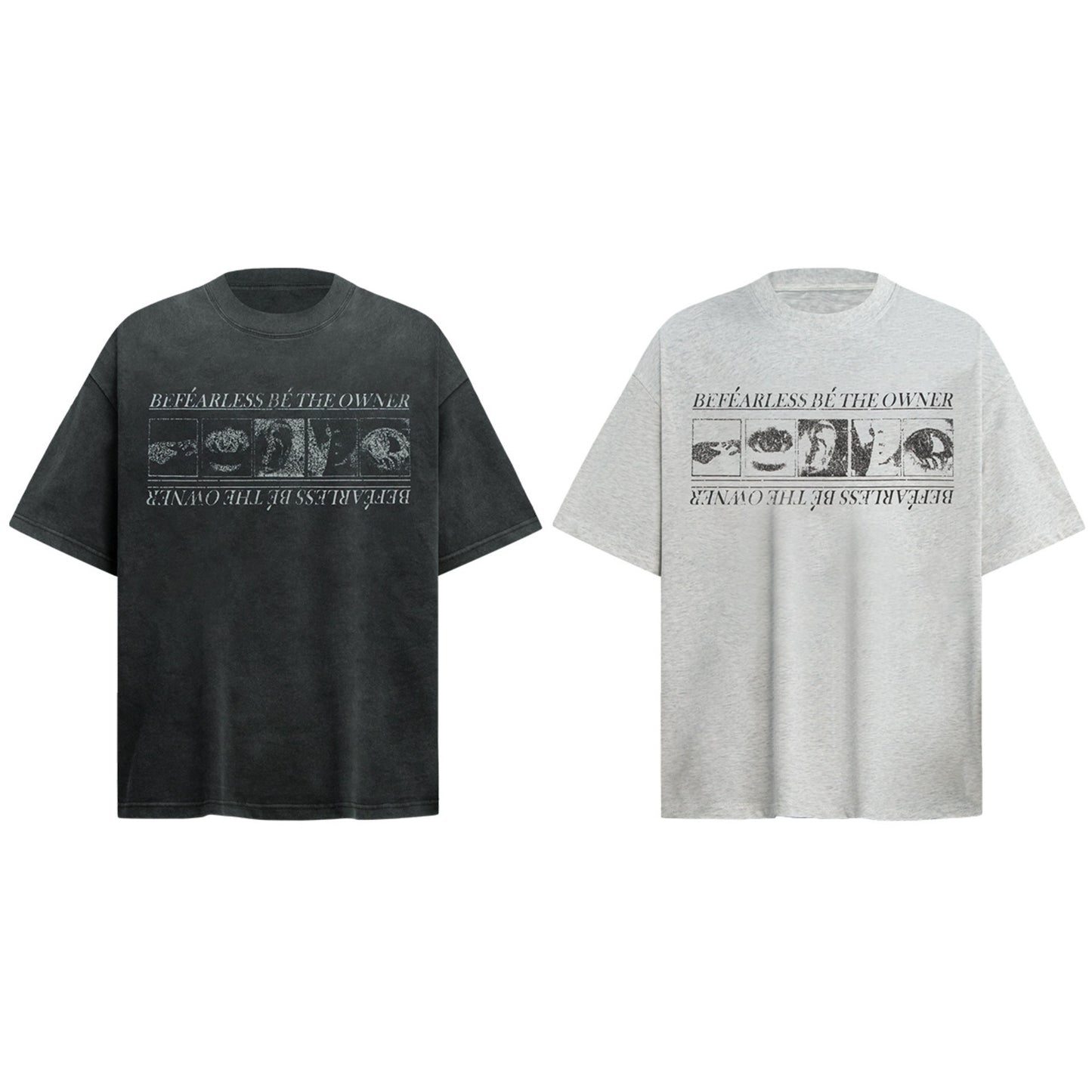 Unisex T-shirts Washed and Old Men's Loose Short Sleeve T-Shirts