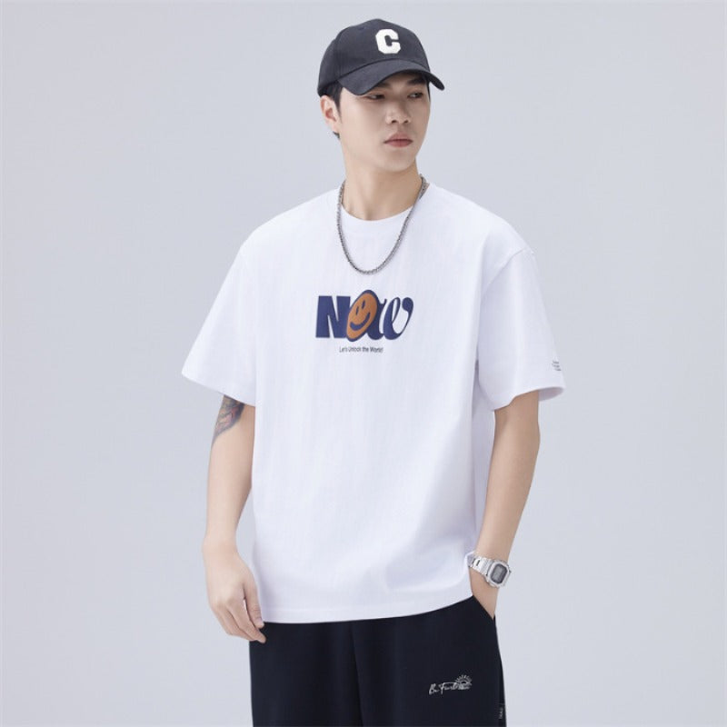 Mens T-shirts Summer Print Short Sleeves Loose