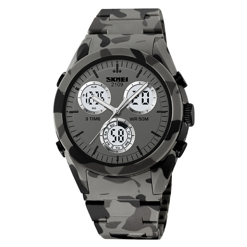 Analog-Digital Watch Sports Waterproof Electronic Watch Male