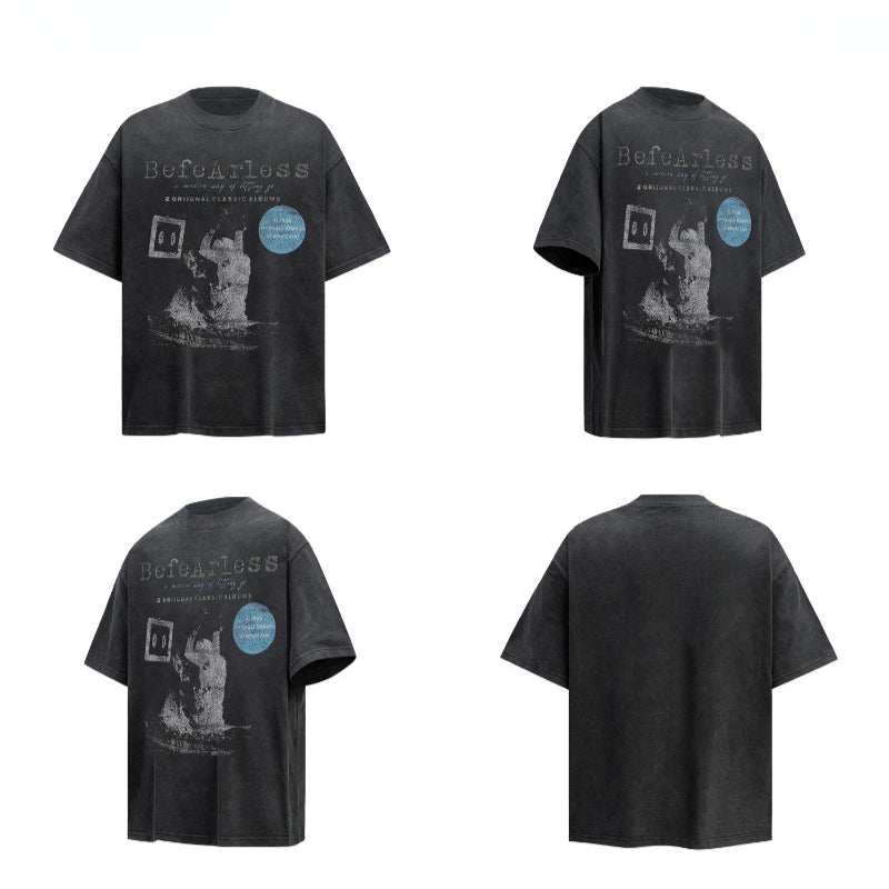 80s And 90s Vintage T Shirts Vintage Washing Old Abstract Short Sleeve T-Shirts