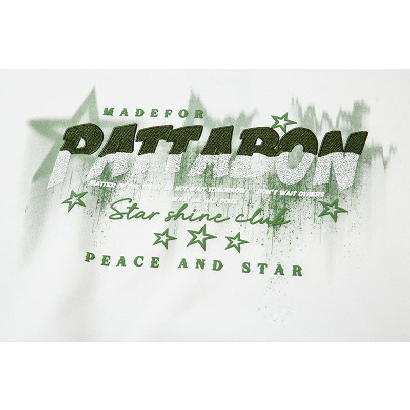 Marcas De Streetwear Vintage Star Letter Embroidery Long Sleeve T-Shirt