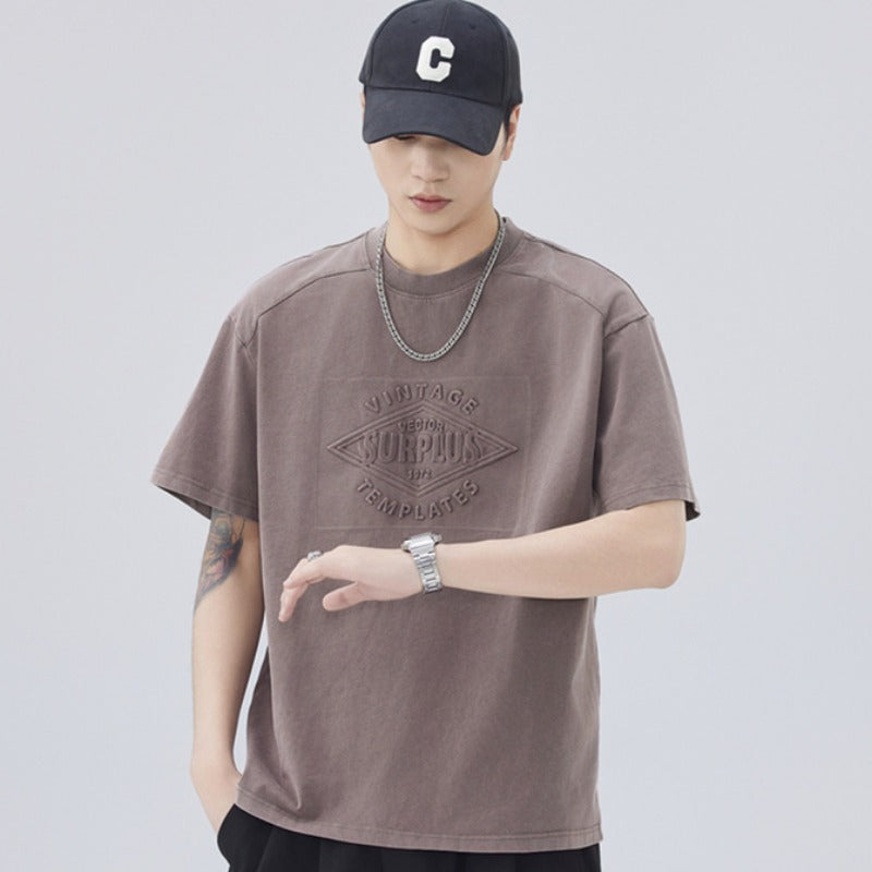 Mens T-shirts Summer Short Sleeve Vintage