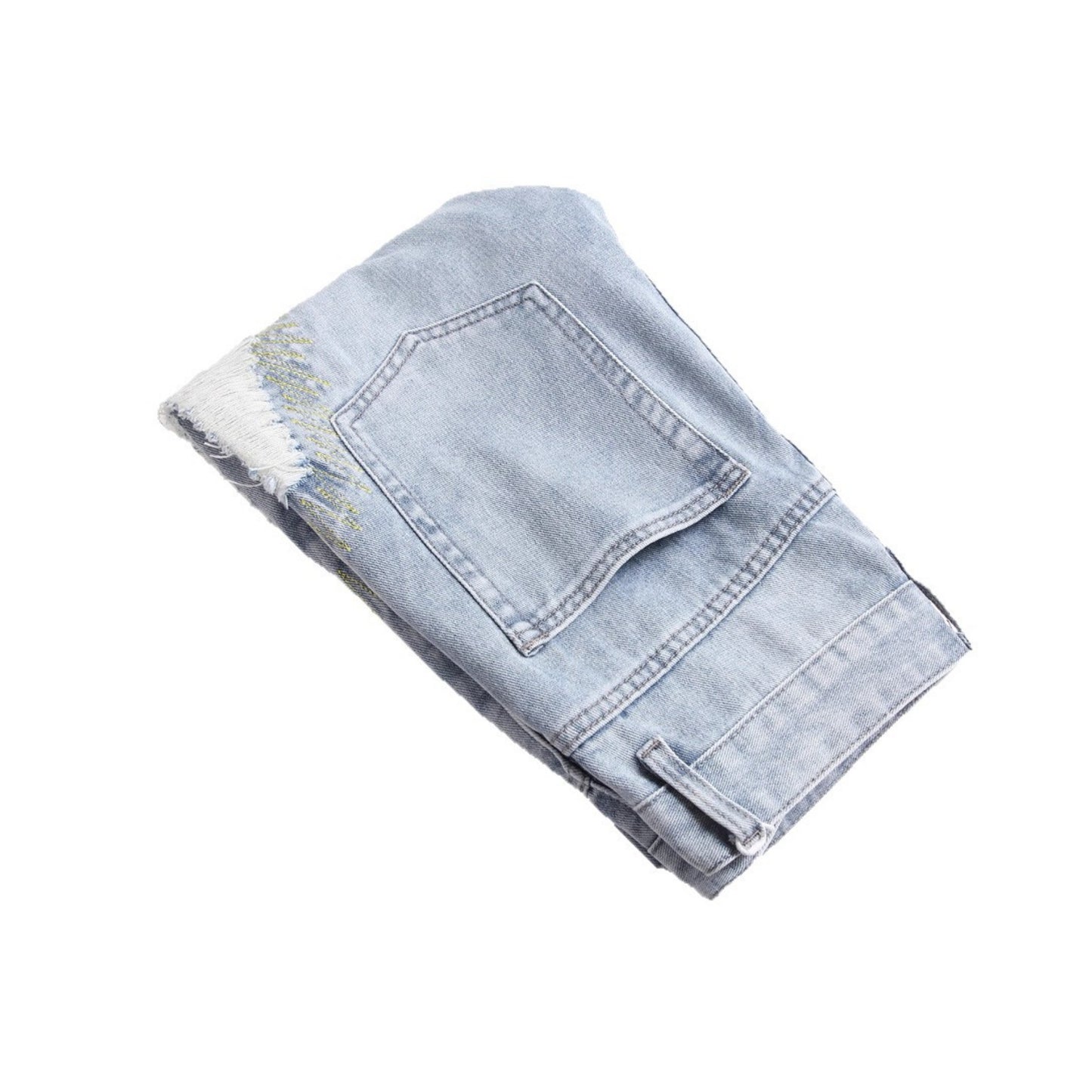 1990 Fashion Jeans Retro Ripped Jeans Straight Pants
