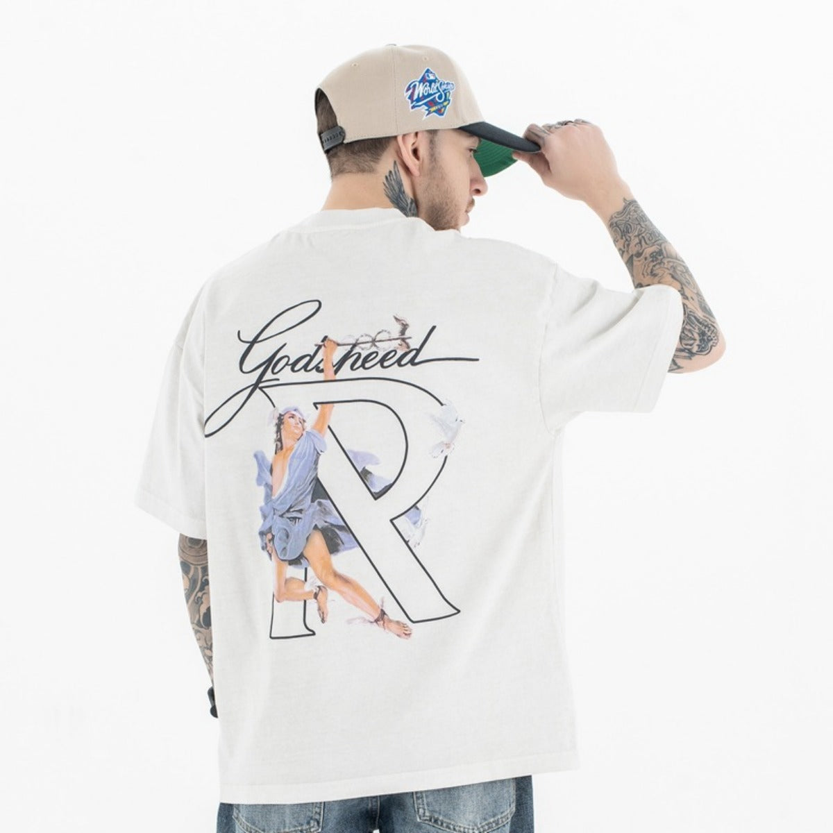 Vintage College Shirts Summer Vintage Crew Neck Short Sleeve T-Shirt