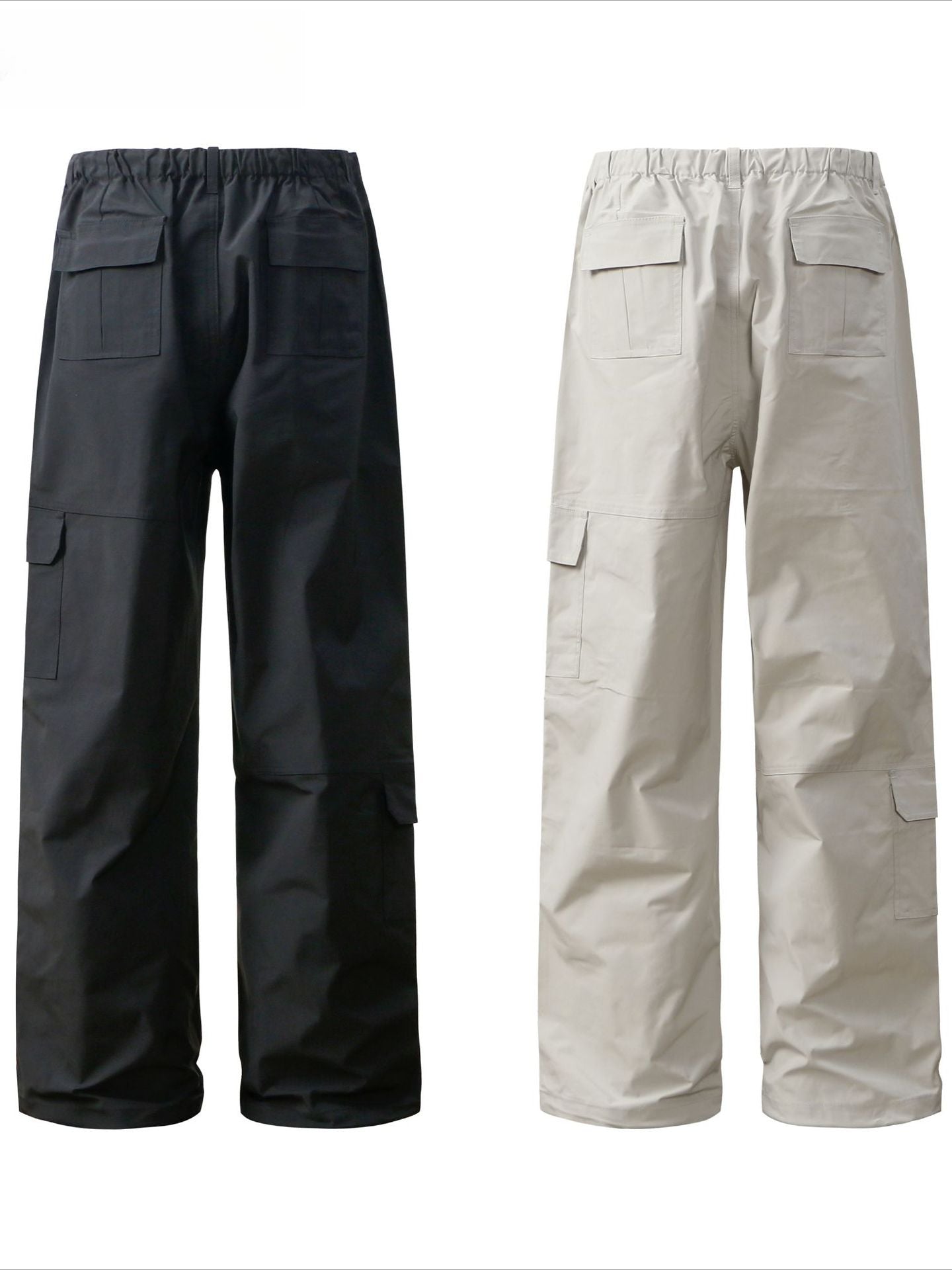 Hip Hop Pants For Boys Vintage Multi-Pocket Straight Overalls Loose Casual Trousers