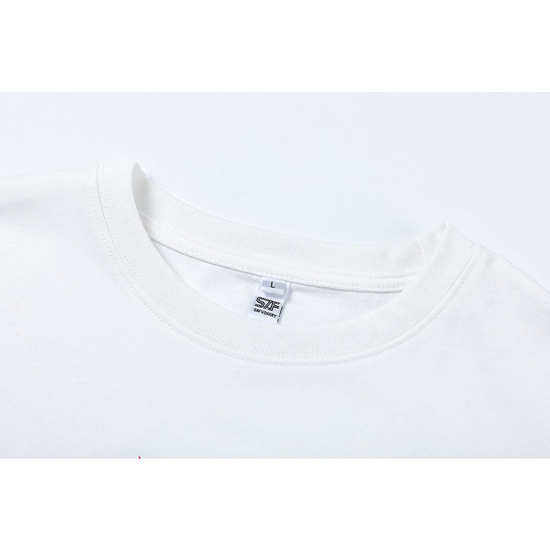 Vintage Tišö Rt Vintage Love Printed Short Sleeve T-Shirt Loose Top