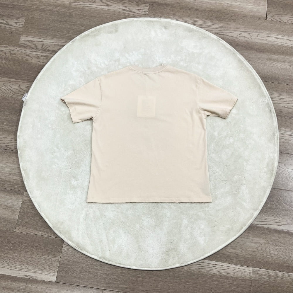 Streetwear Eua t shirt washed old broken edge loose retro short sleeve t-shirt