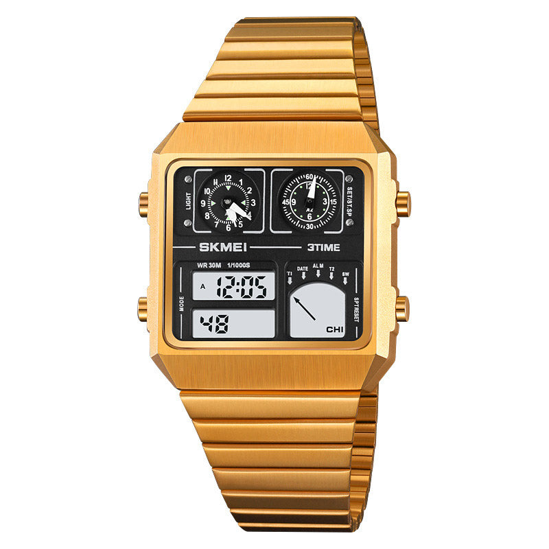 Analog-Digital Watch Simple Style Waterproof Student Watch