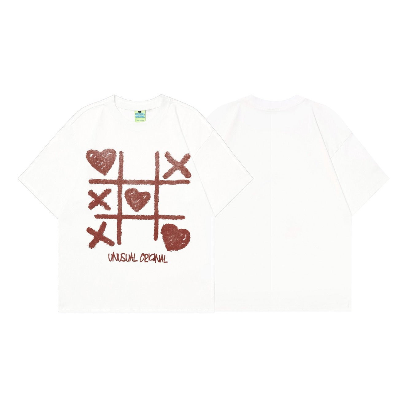 90s West Coast Hip Hop Fashion T Shirts Love Graffiti Half Sleeve Couple Top