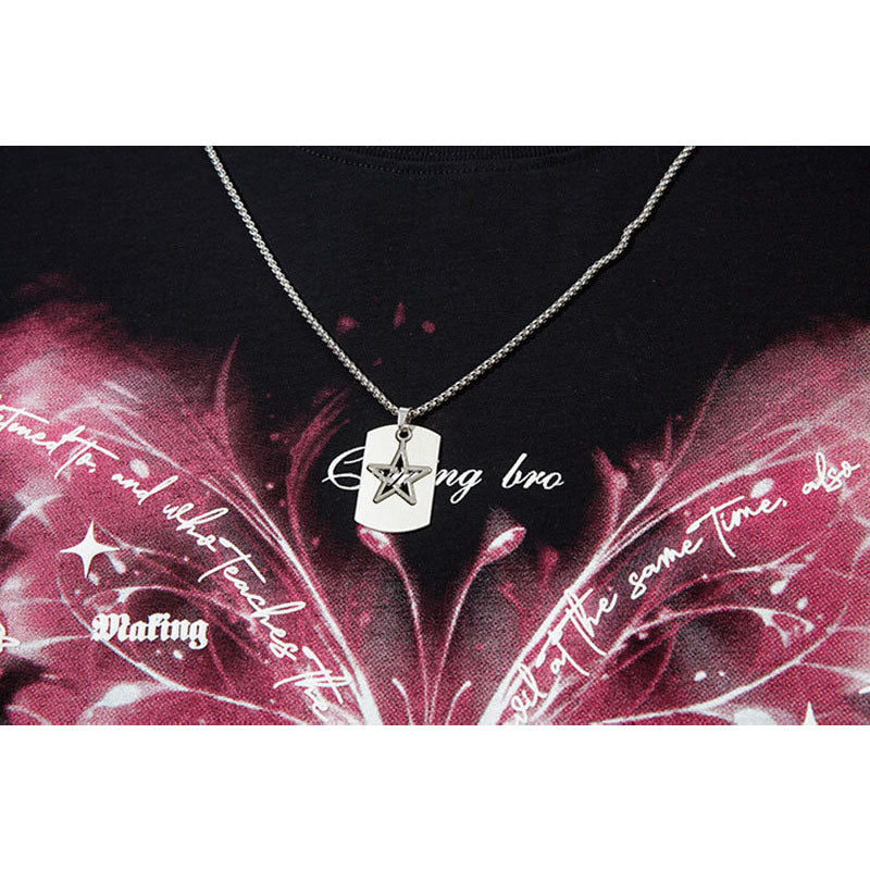 Marcas De Streetwear Butterfly Print Long Sleeve T-Shirt oversize