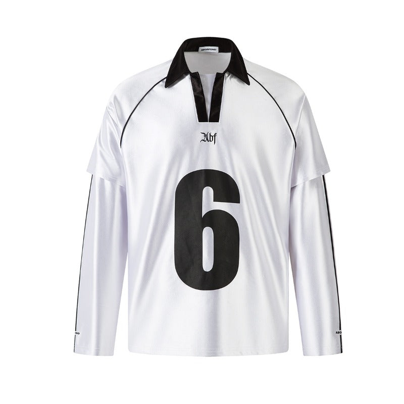 Unisex long-sleeved shirt autumloosesatin lapel