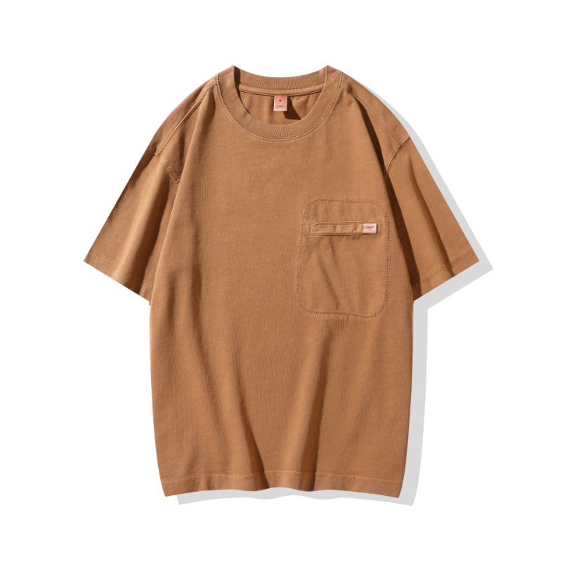 Men T-shirts Short Sleeve Summer Top Vintage Loose