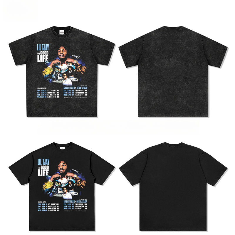 New york hip hop shop hip hop iltjay print short sleeve t-shirt