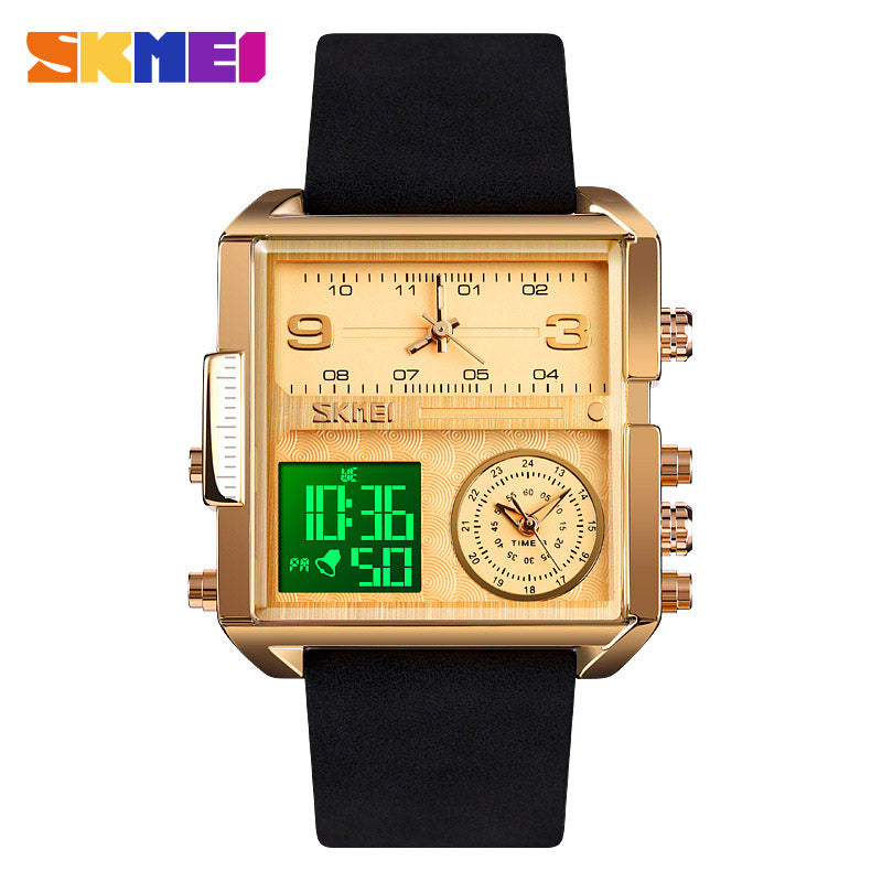 Analog-Digital Watch Square Men's Business Electronic Watch