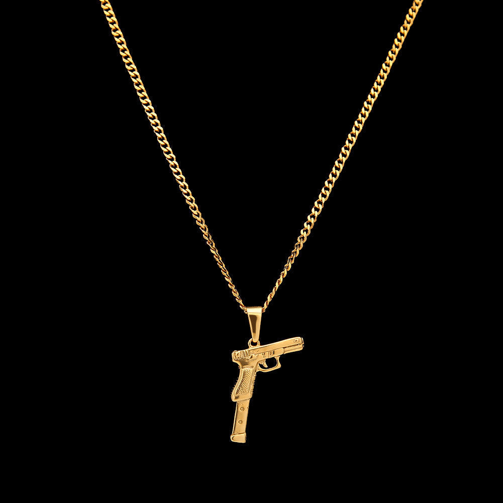 Jewelry Hip Hop Pistol Pendant Armament rapper