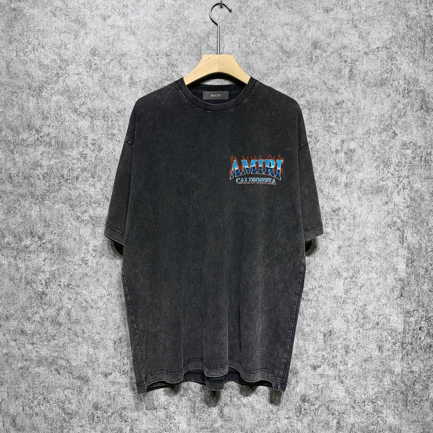 Amiri washed t-shirt flame island short sleeve