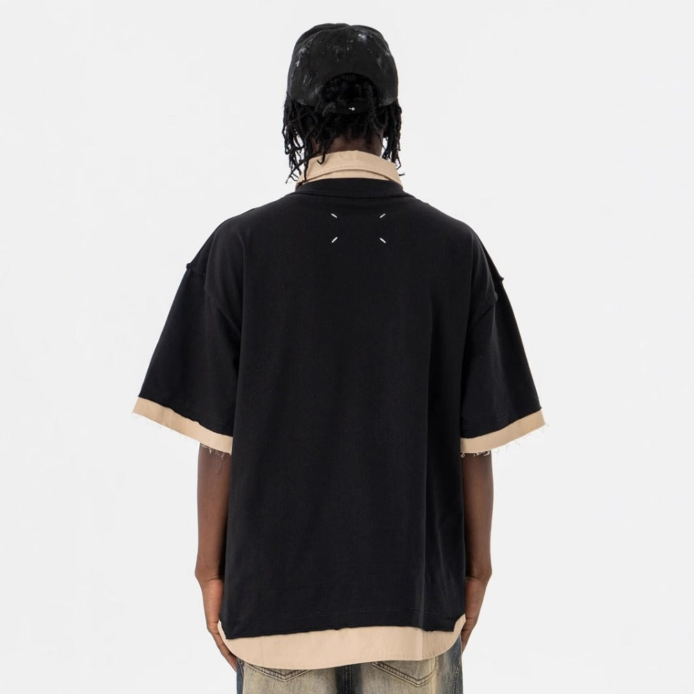 Vintage College Shirts Spring/Summer, Lapel Short Sleeve T-Shirts