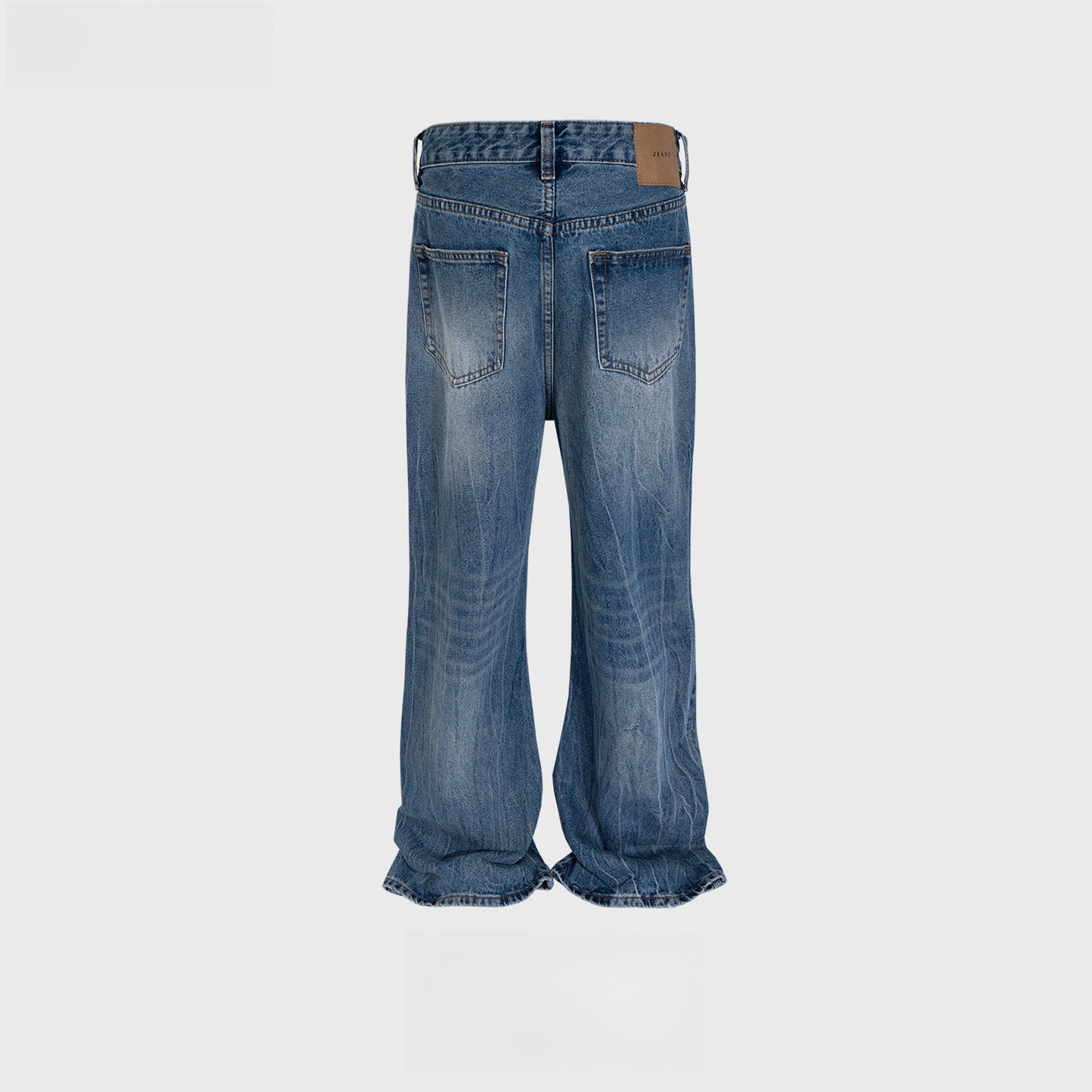 Rock Revival Jeans Ripped Trousers Wide Feet Wash Water Blue Jeans