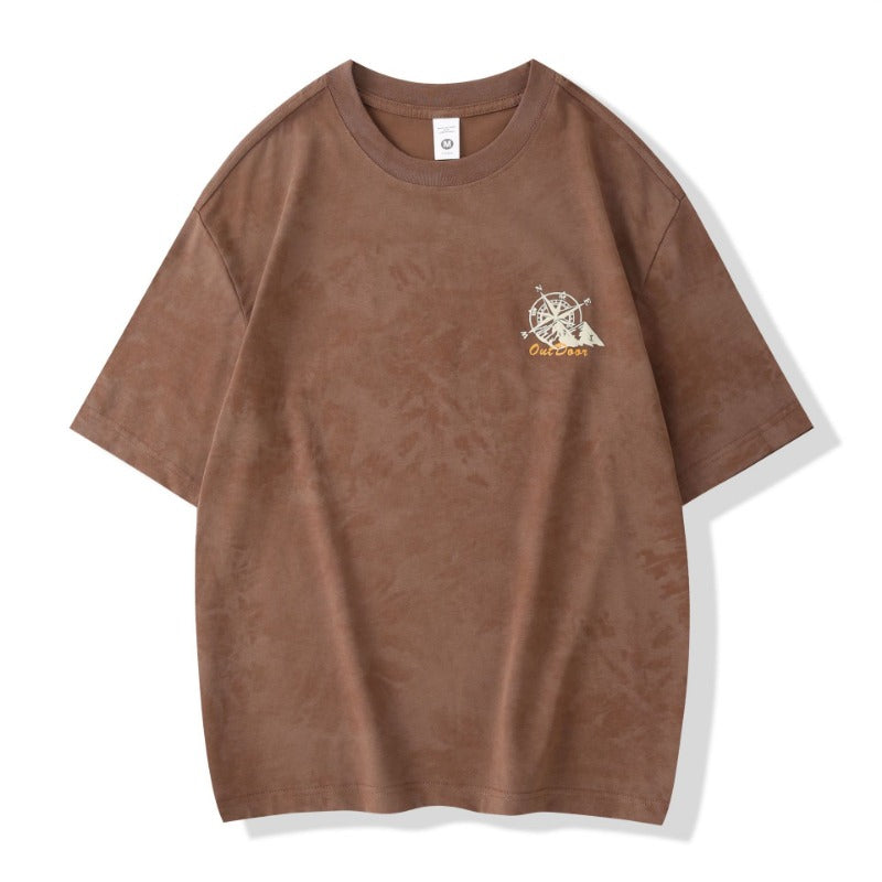 Mens T-shirts Vintage Short Sleeves Summer Loose