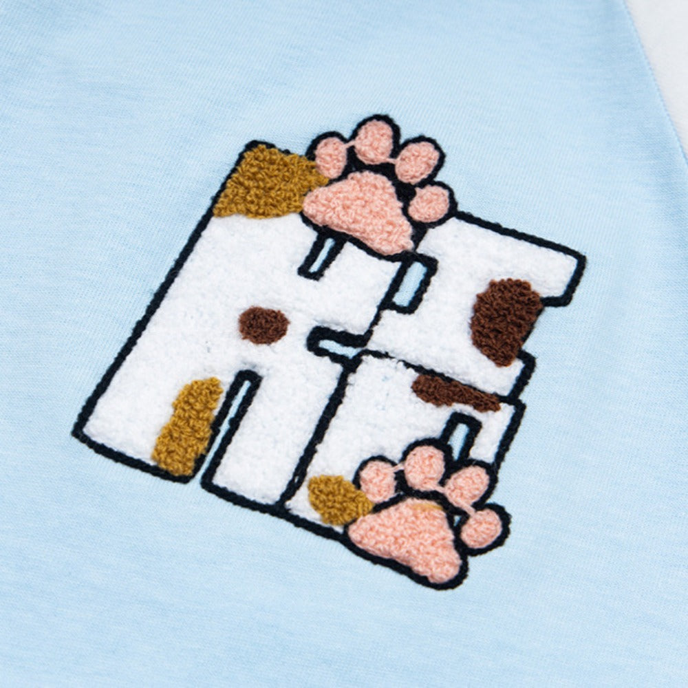 Nostalgia T Shirts Vintage Crew Neck Embroidered Short Sleeve T-Shirt