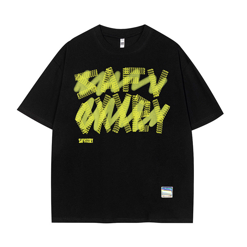 Hip Hop Shirts For Boys Alphabet Print Short Sleeve T-Shirt