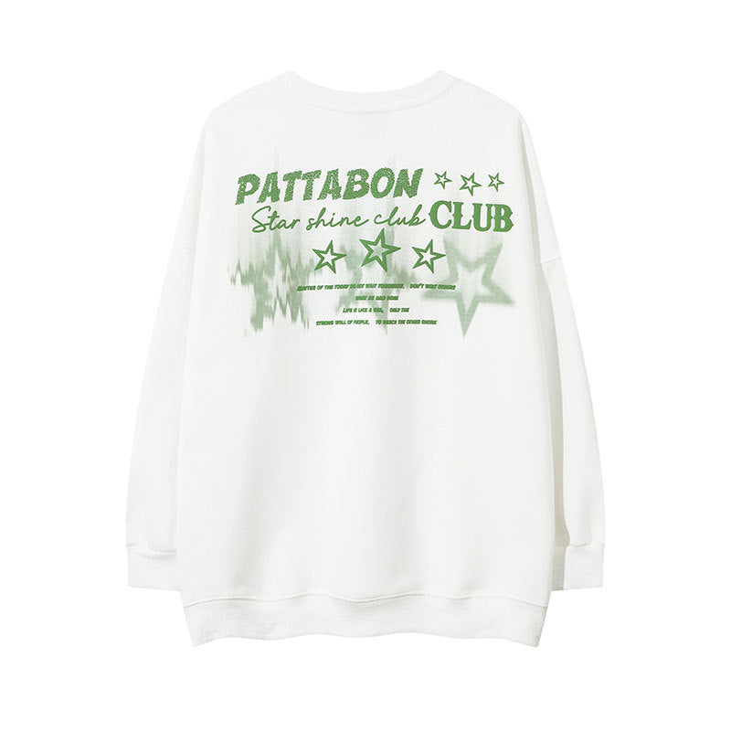 Marcas De Streetwear Vintage Star Letter Embroidery Long Sleeve T-Shirt