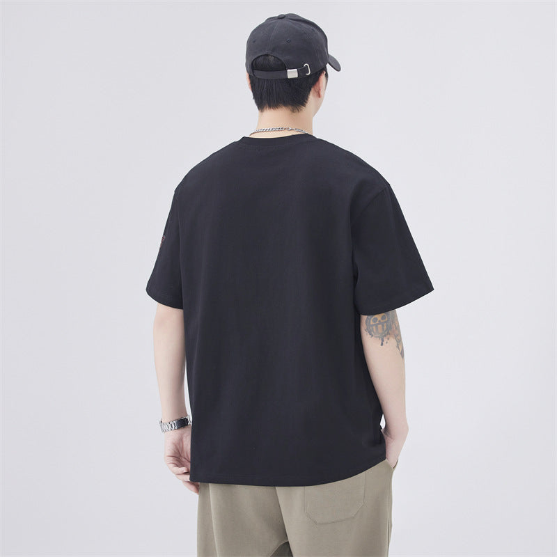 Mens T-shirts Summer Print Short Sleeve Vintage Loose