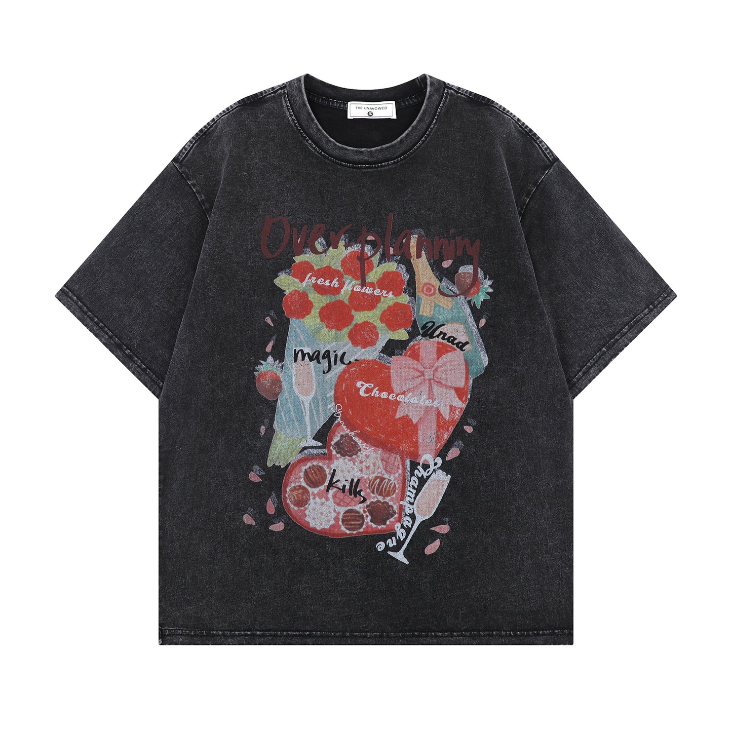 Hip hop shirt summer wash t-shirt loose short sleeves