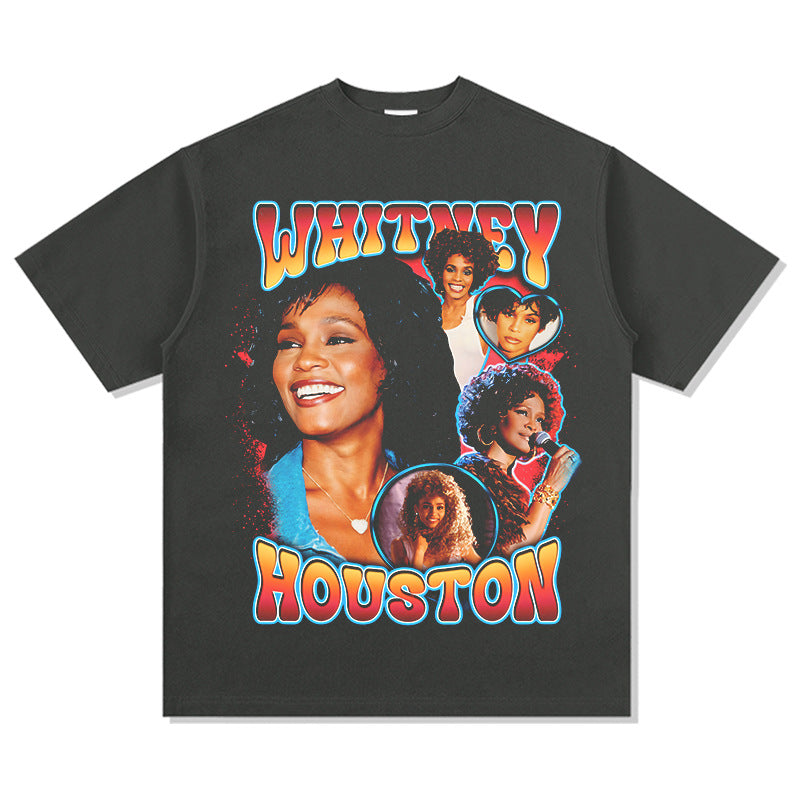 Marcas streetwear usa vintage hip hop The Voice print short sleeve t-shirt