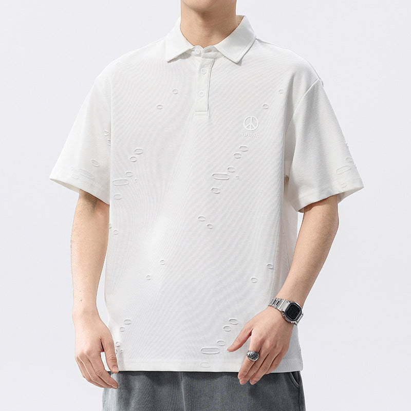 Men T-shirts Summer Short Sleeve Loose Top