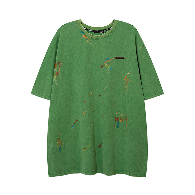 Hip Hop Clothes New York Graffiti Oversize Short Sleeve T-Shirt