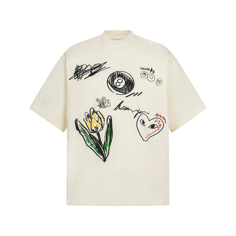 New York Hip Hop Style Retro T-Shirt Short Sleeve