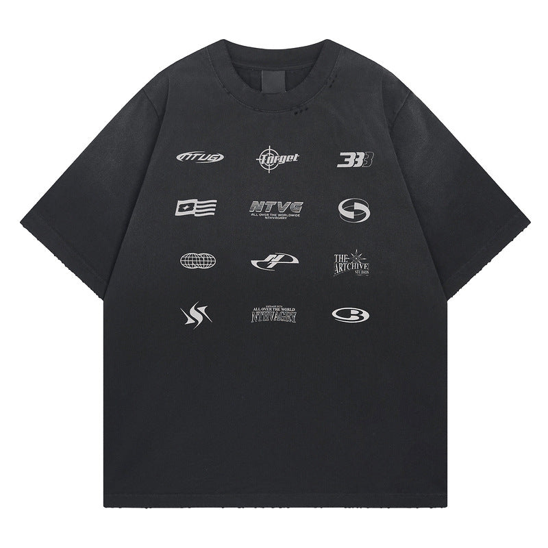 Racing oversized t shirt short-sleeved t-shirt summer loose racing suit