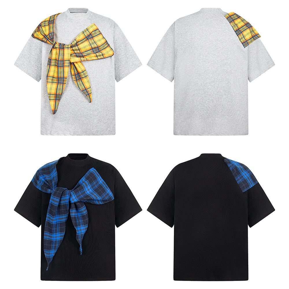 Nyc 1990 Shirt Bow Strap Loose Short Sleeve T-Shirt