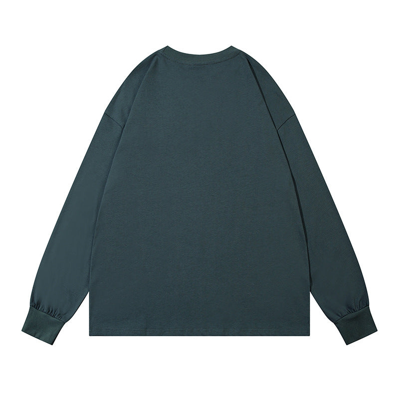 Marcas De Streetwear Vintage Sushi Cat Print Long Sleeve T-Shirt