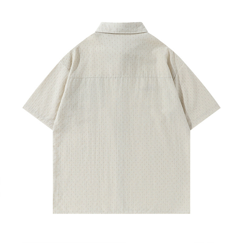 Y2K mens shirt vintage striped short sleeve shirt