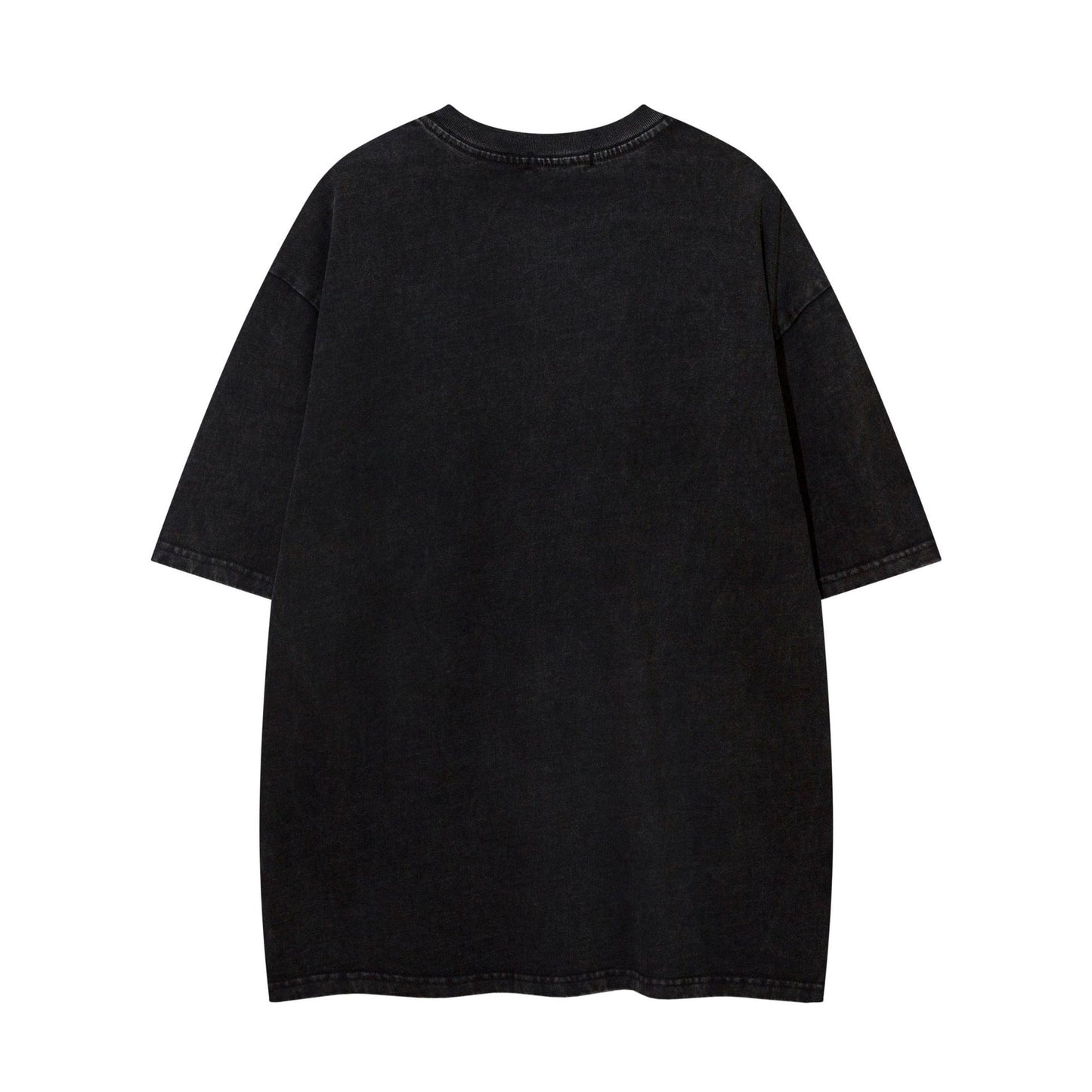 1990 Fashion T-Shirt Vintage Washed T-Shirt Summer Character Print Short Sleeve