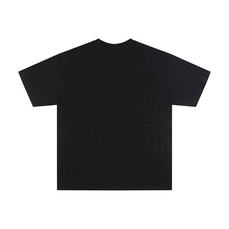 Marcas De Streetwear Vintage Leopard Patch Embroidered Couple Short Sleeve T-Shirt