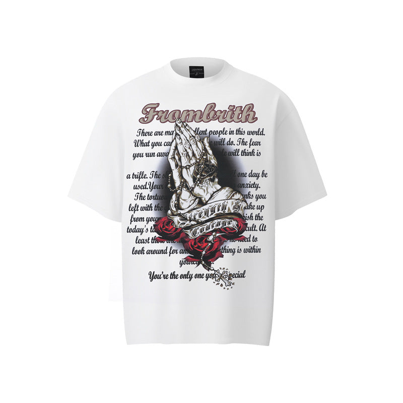 Hip hop shirt summer hip hop wash t-shirt short sleeve