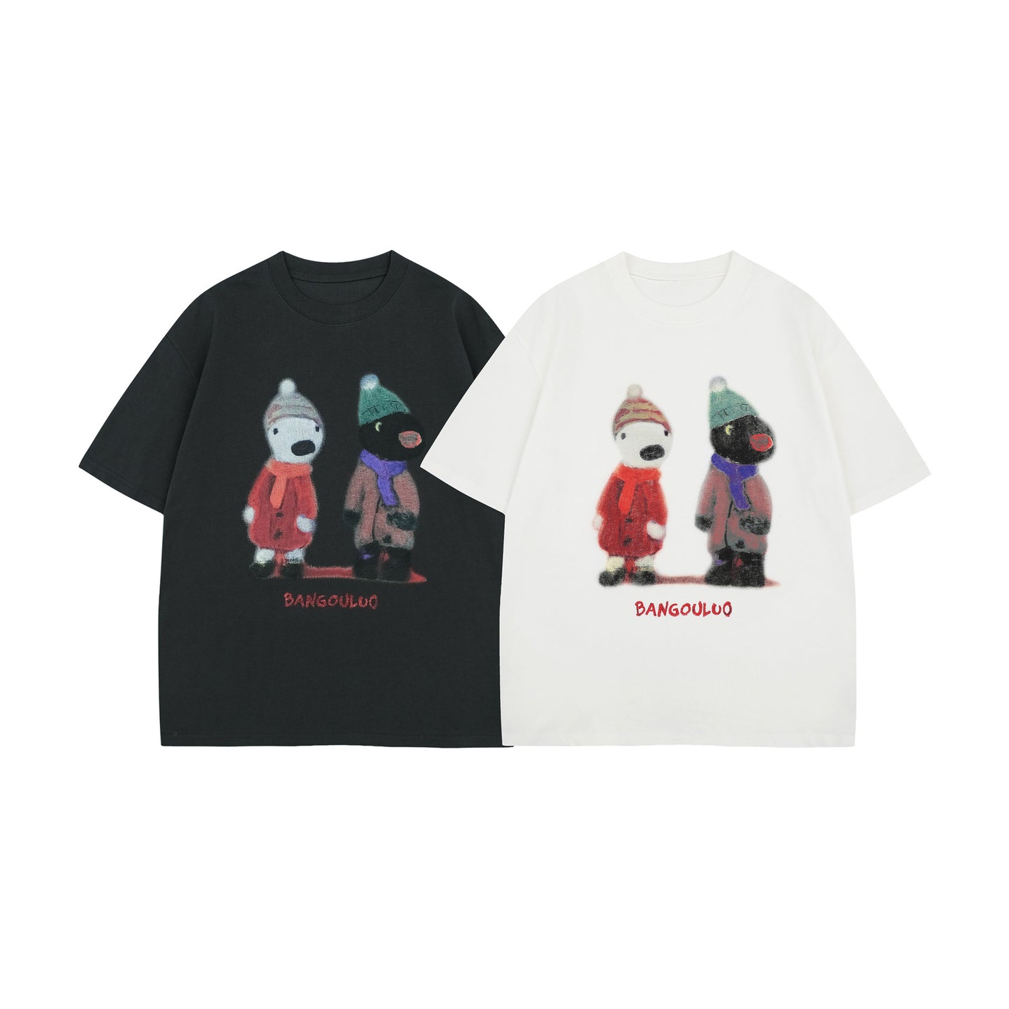 Unisex T-shirts Summer Cartoon Figure Men's Loose Short Sleeve T-Shirt