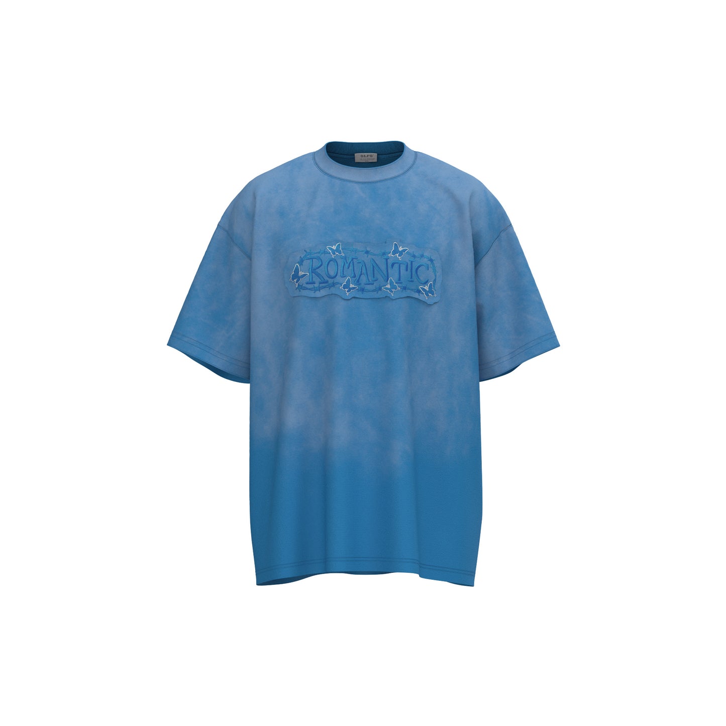 Unisex T-shirts Summer Washed Old Men's Loose Embroidery Short Sleeve T-Shirts