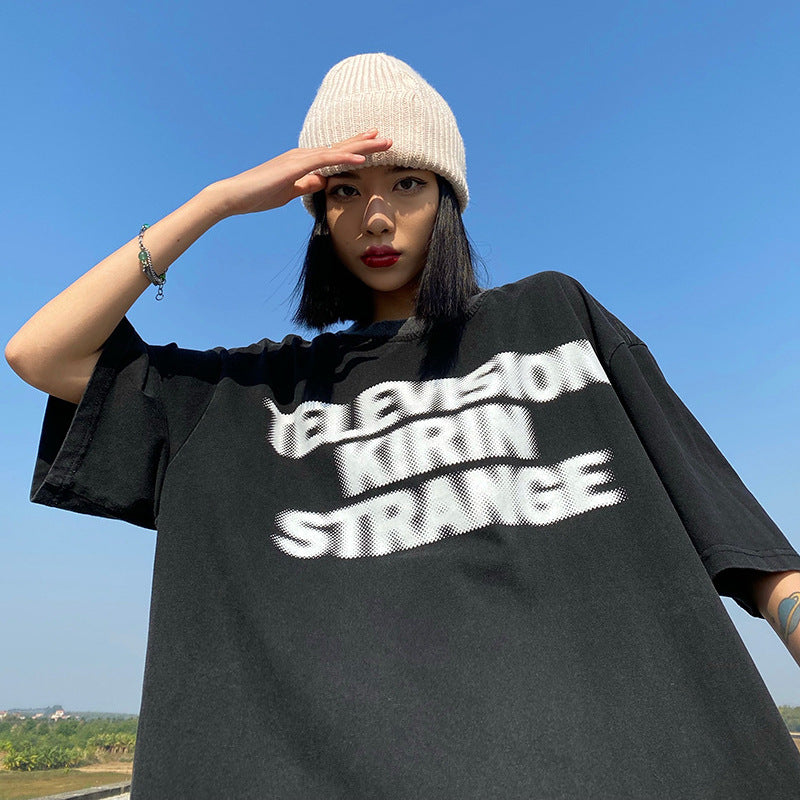 Vintage Usa Shirt Vintage Loose Short Sleeve T-Shirt