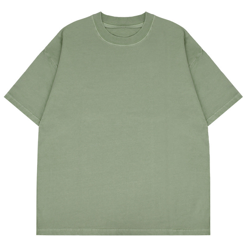 Vintage T Shirts Hip Hop Wash Old Short Sleeve T-Shirt Loose Vintage Oversize