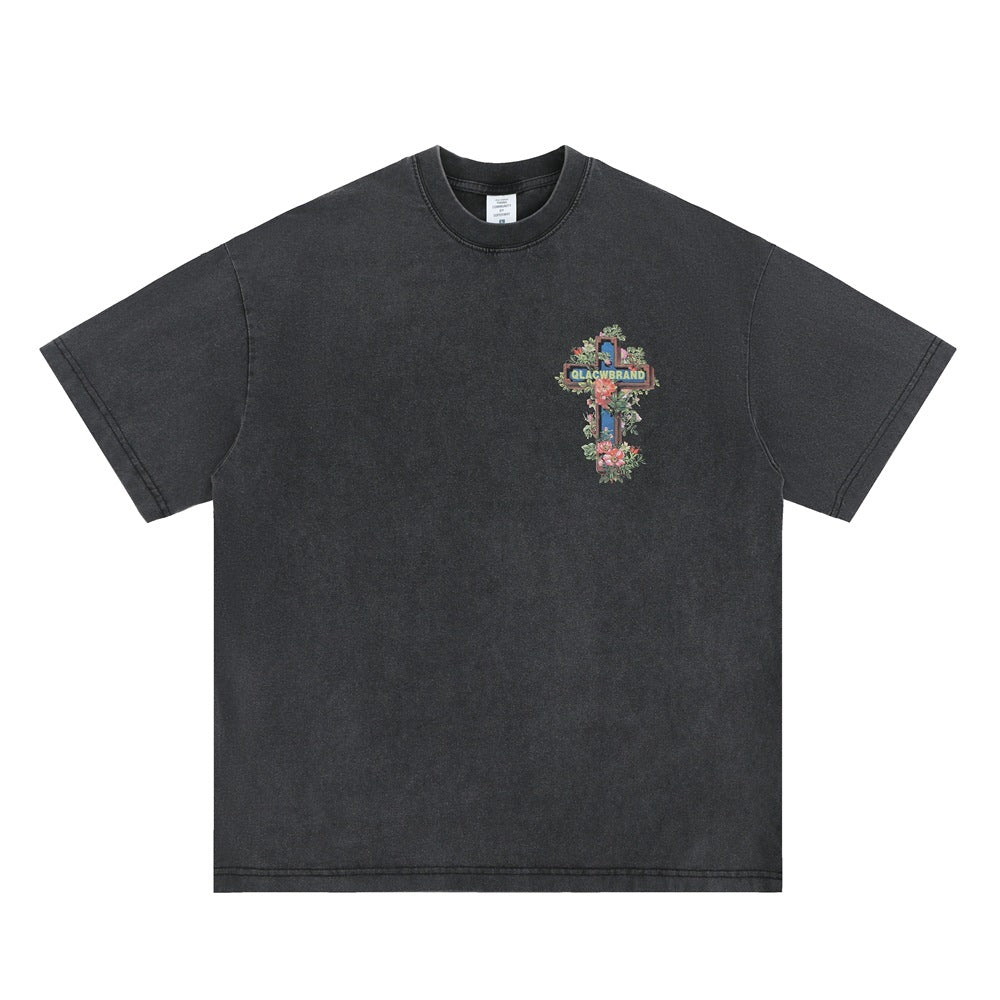 Vintage 90s Hip Hop Clothing Summer Crew Neck Short Sleeve T-Shirt