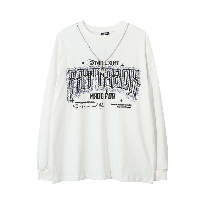 Marcas De Streetwear Loose Long Sleeve T-Shirt Top